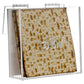 Lucite Matzah Box - White Back: Gold