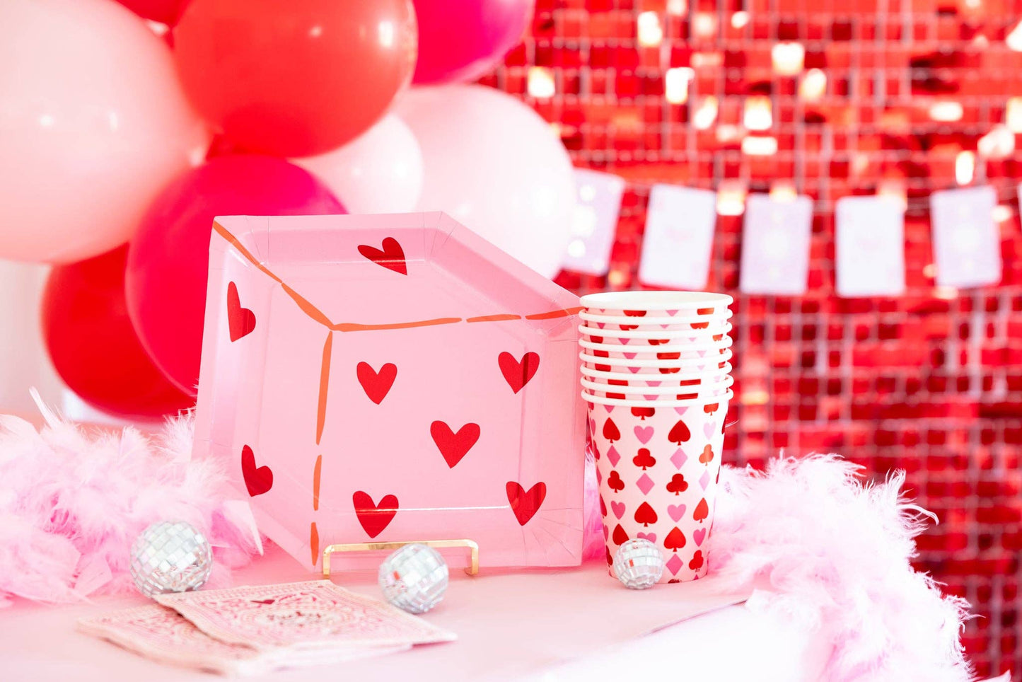 “Lucky in Love” 💕♠️ Valentine Party Cups by My Mind’s Eye