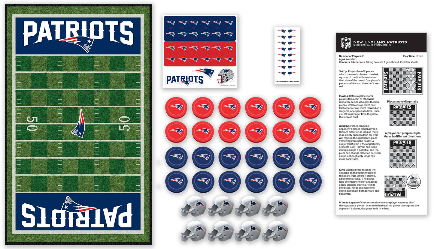 “King of the Gridiron” 🏈♟️ New England Patriots Checkers Game by MasterPieces