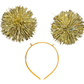 Tinsel pompom headband – must-have for summer 2025 camp and color war, five colors
