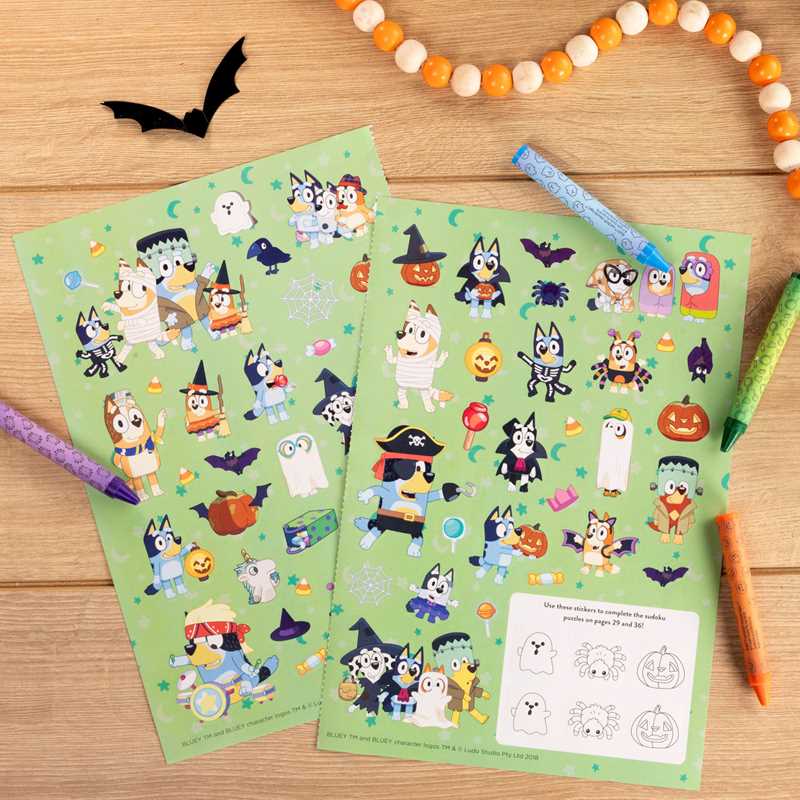 Bluey Halloween sticker set for children