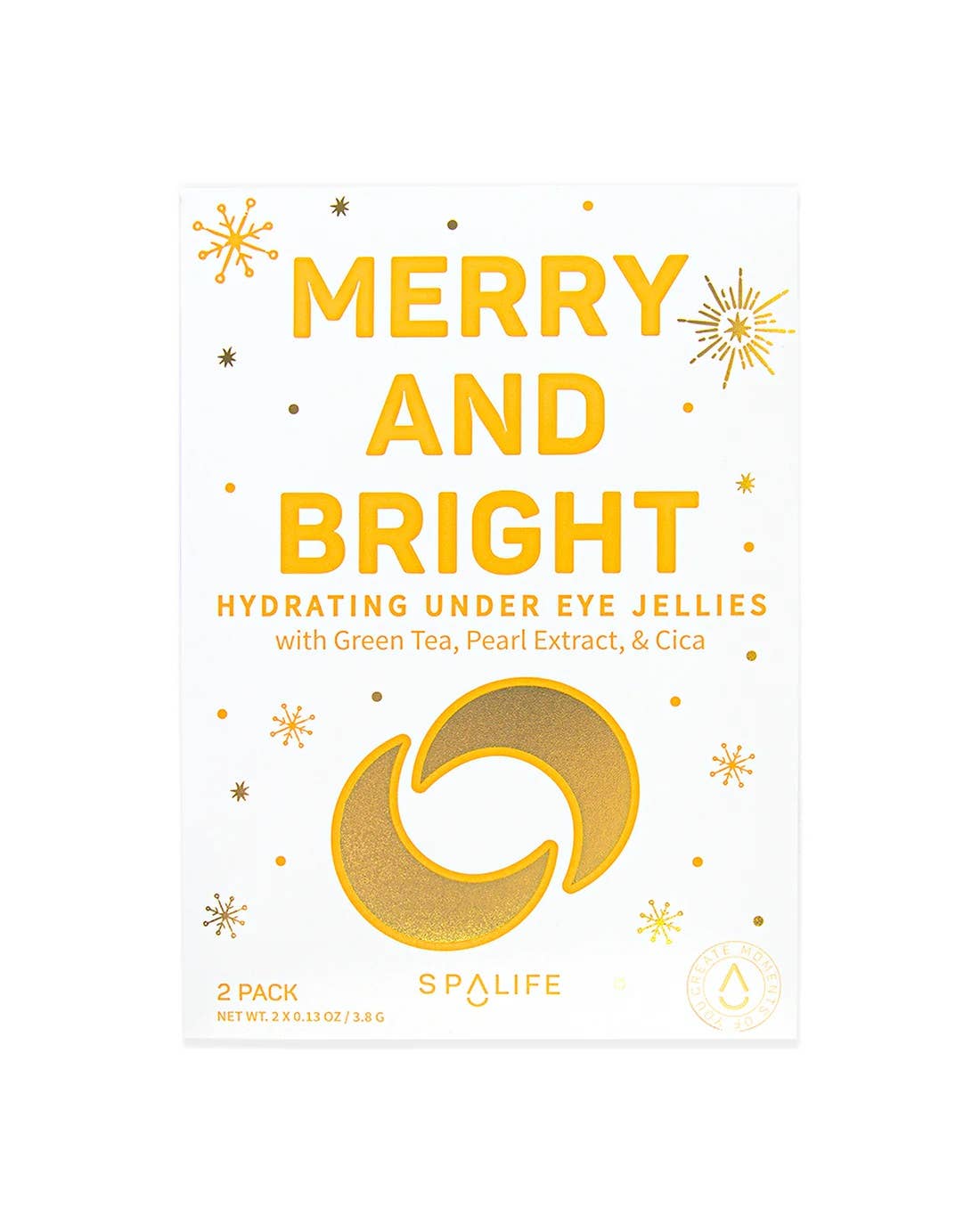 Moon-shaped under-eye masks infused with green tea, pearl extract, and cica to reduce puffiness, brighten dark circles, and soothe skin. Perfect for holiday prep, these sulfate and paraben-free masks energize and refresh the eye area in 15-20 minutes