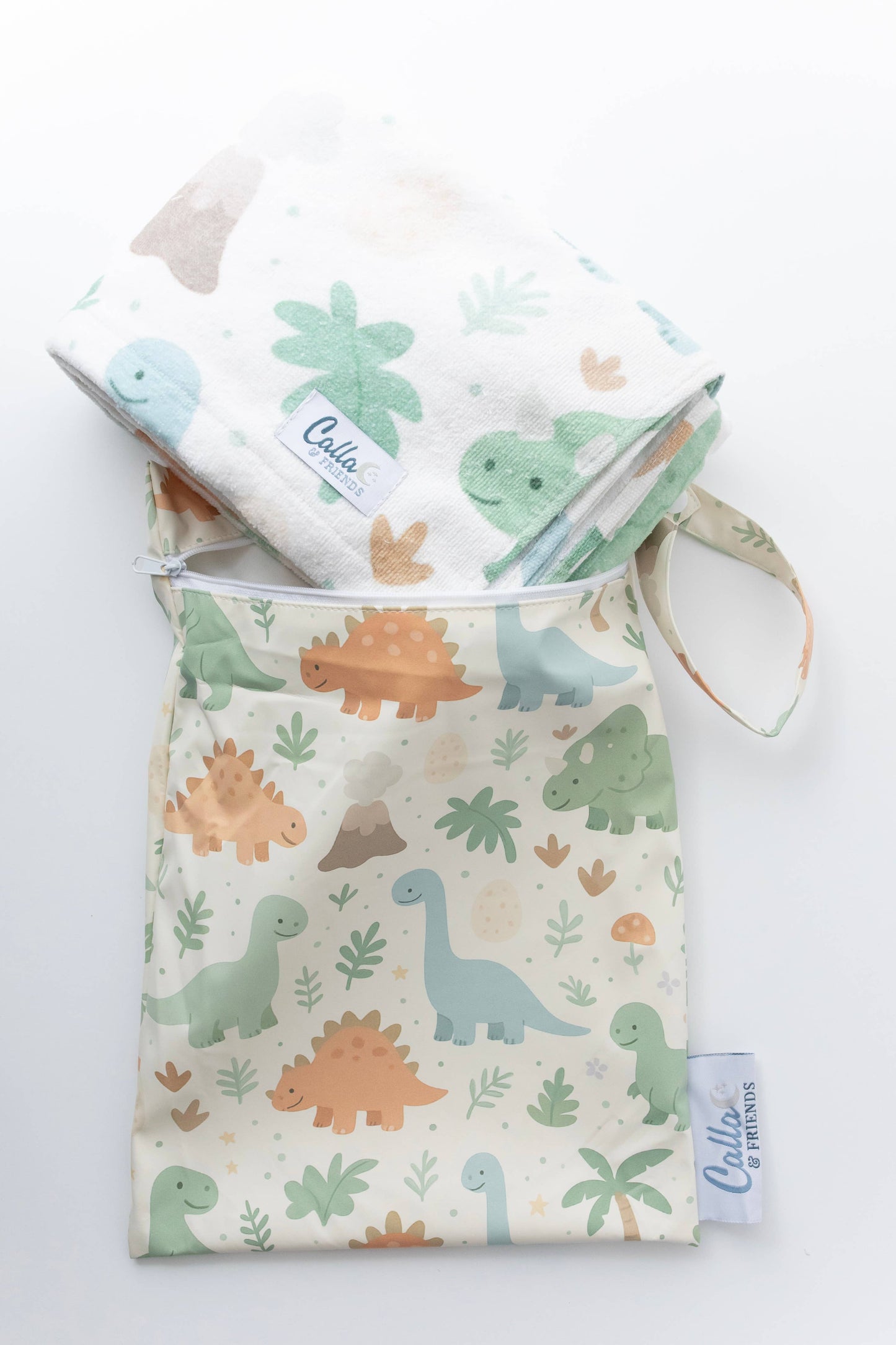 "Dino Treks" 🦖 Maverick Kids Beach Towel by Calla & Friends