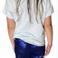 Sparkly camp shorts with sequins