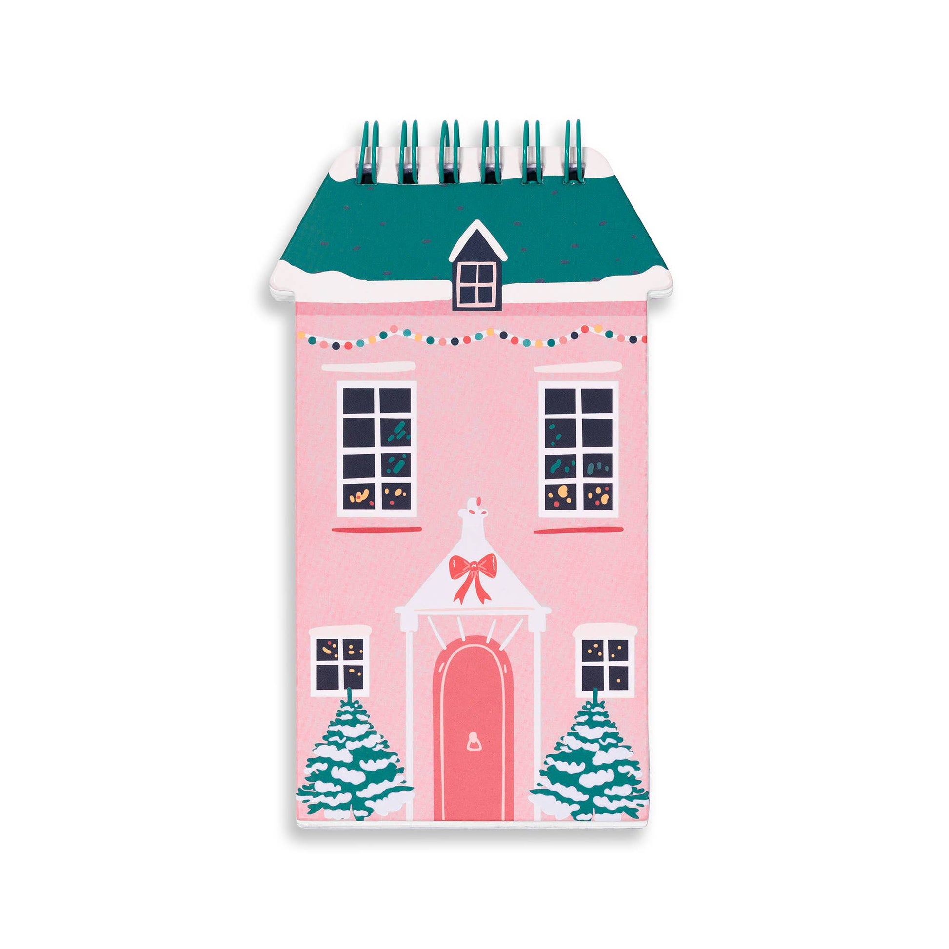 Cute holiday village mini notebook gift
