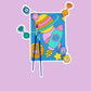 Mini outer space paint by number kit for kids