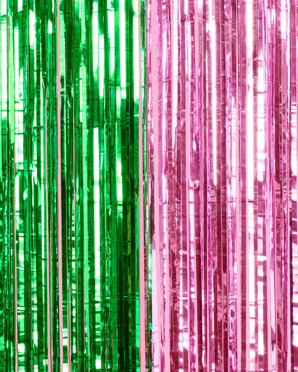 “Wicked Witch” 💚💕 Wicked Inspired Foil Curtain pink + green 2 pcs x 3'x6.5' by xo, fetti