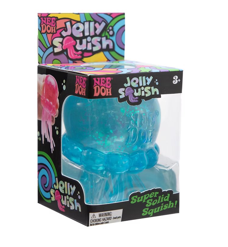 jelly squish fidget toy with tentacles close up