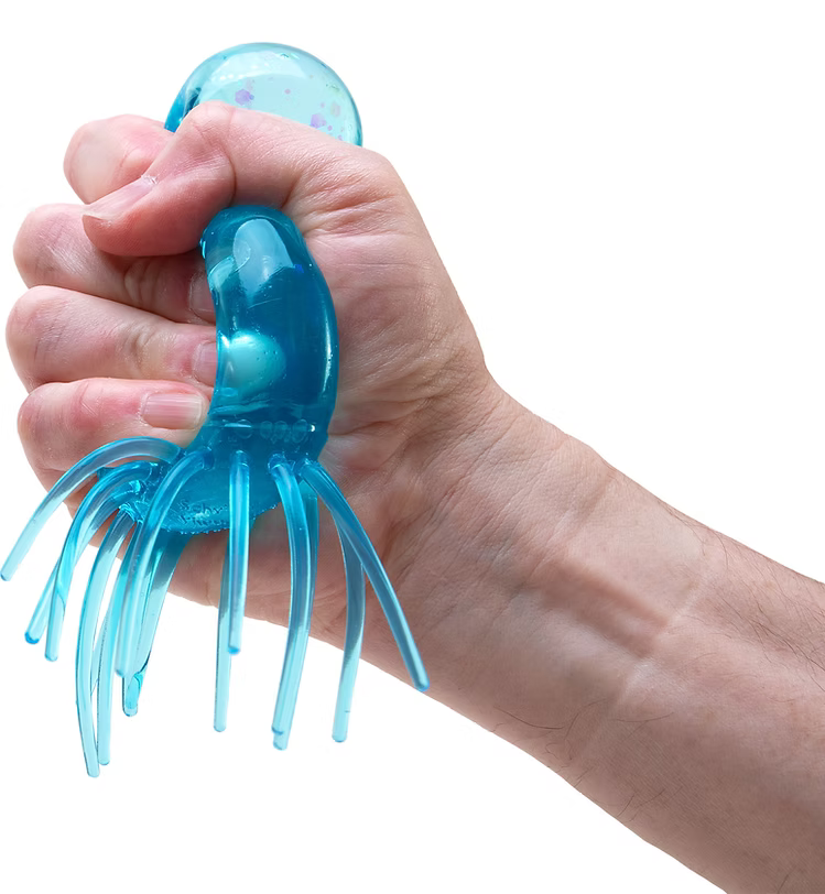 jelly squish fidget toy with tentacles close up