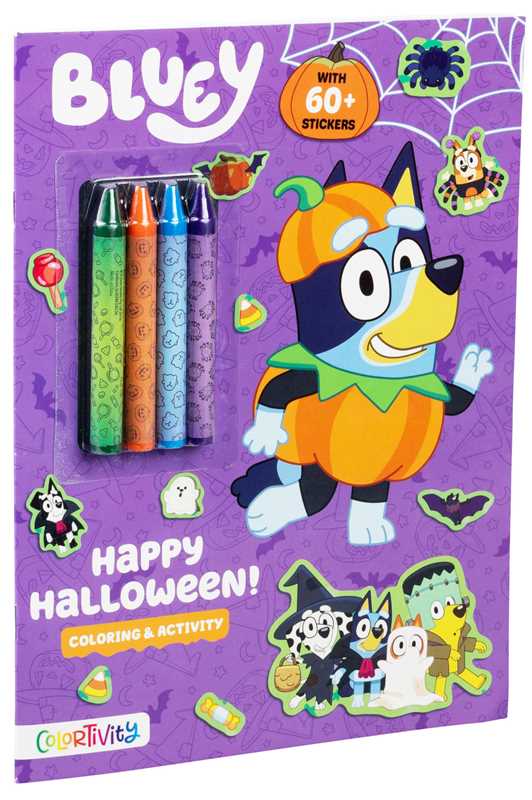 Bluey and Bingo Halloween activity pad for kids