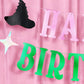 “Birthday Witch-es” 💚🩷 Wicked Banner - Kid's Party pink + green foil banner