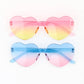 "Heart Eyes" 💕 Pink & Turquoise Ombré Heart Sunglasses (2-Pack) by Kailo Chic