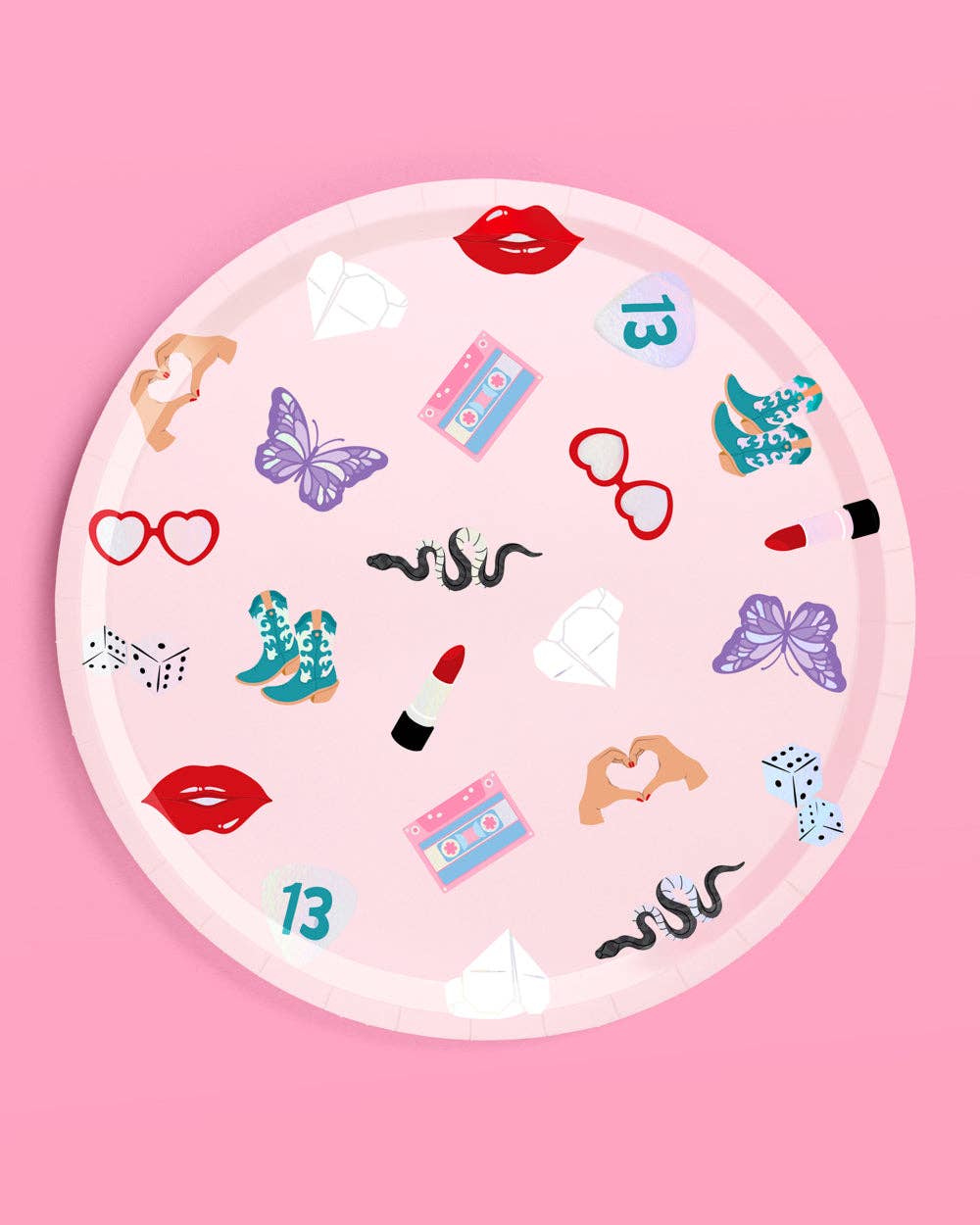 Matte print paper plates for Swiftie parties