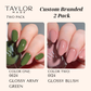 Custom Nail Polish: 2 Pack Long-wearing + Vegan + Non-toxic: 0224 Glossy Fuschia / 1424 Royal Blue Gloss with Hint of Shimmer