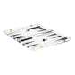 Lucite backgammon set with dice and playing pieces