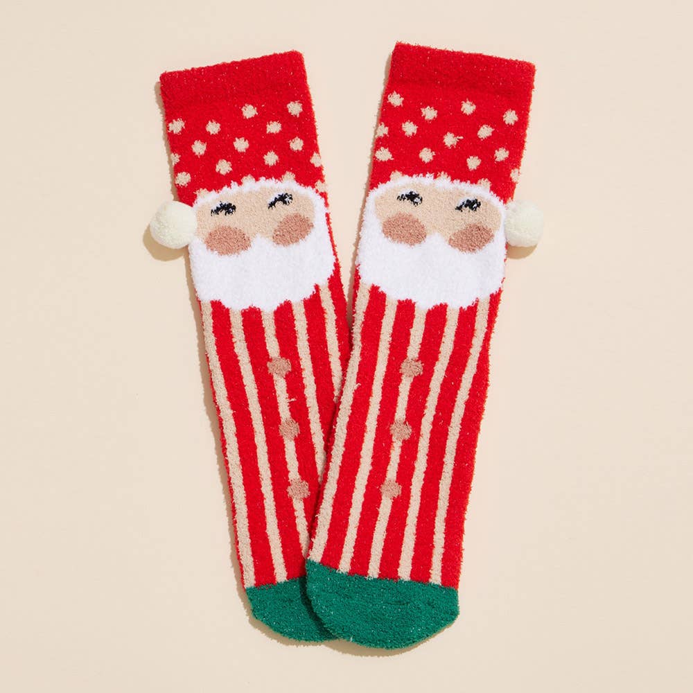 “Sock Exchange” 🎄 Santa & Reindeer Christmas Gift Socks (4-Pair Set) by CGO
