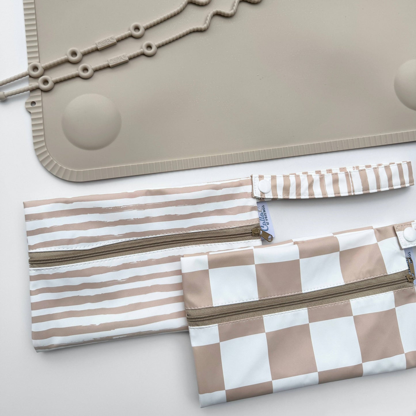 "Tidy Traveler" 🍽️ Slate Blue Brush Stripe Placemat Set by Calla & Friends