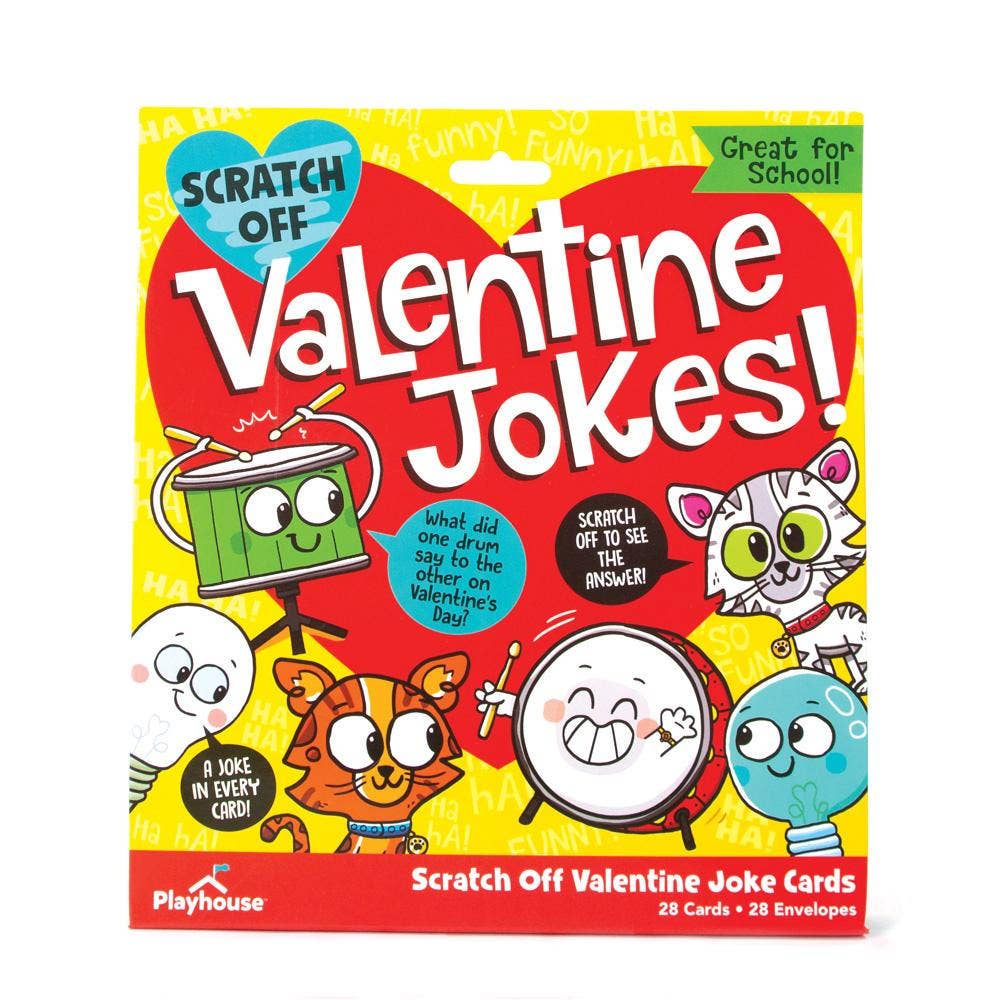 Scratch off Valentine joke cards for kids classroom