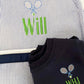 Personalized motif sweatshirt 2T-10, navy or gray, soft cotton blend, kids monogram pullover