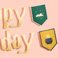 Wizard Birthday Banner - gold foil, kids Harry Potter 6.5 ft