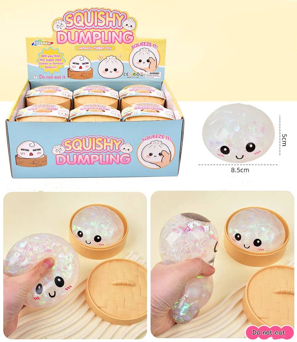 “Dumpling Drama” 🥟 Mystery Mini Squishy Dumpling Stress Toy by Auraquise