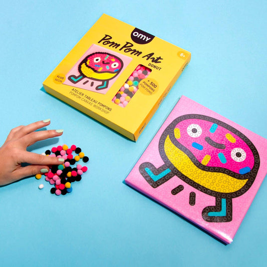 “Poppin’ Pom Pom Donuts” 🍩🎀 Neon Craft Workshop Kit by OMY