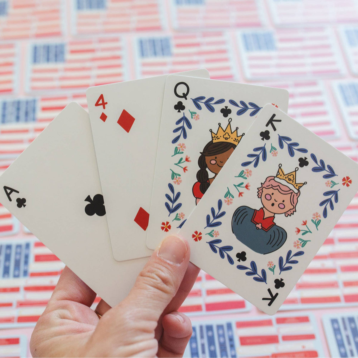 "Deal Me In" 🃏 American Flag Playing Cards Deck by Pippi Post
