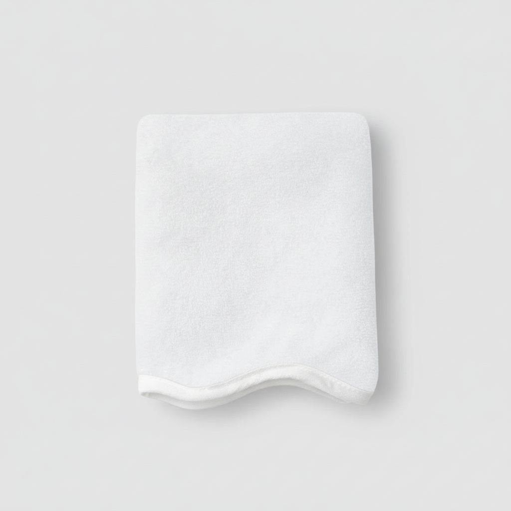 "Little Luxuries" 🤍 Scallop Pink-Piping Washcloth Set (10-Piece) by Lotus Linen