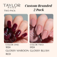 Custom Nail Polish: 2 Pack Long-wearing + Vegan + Non-toxic: 0224 Glossy Fuschia / 1424 Royal Blue Gloss with Hint of Shimmer