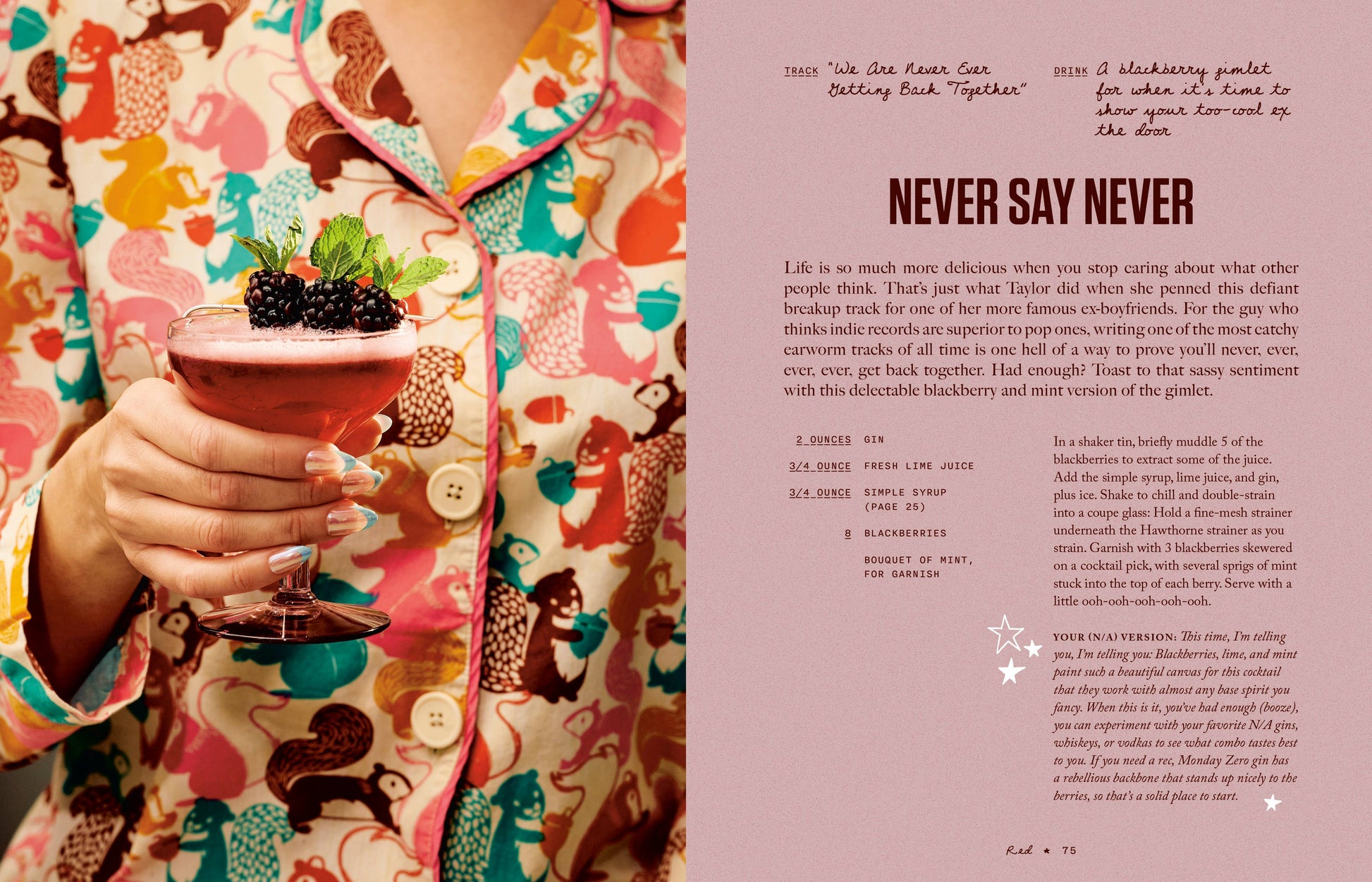 Taylor Swift fan bar book with themed drinks