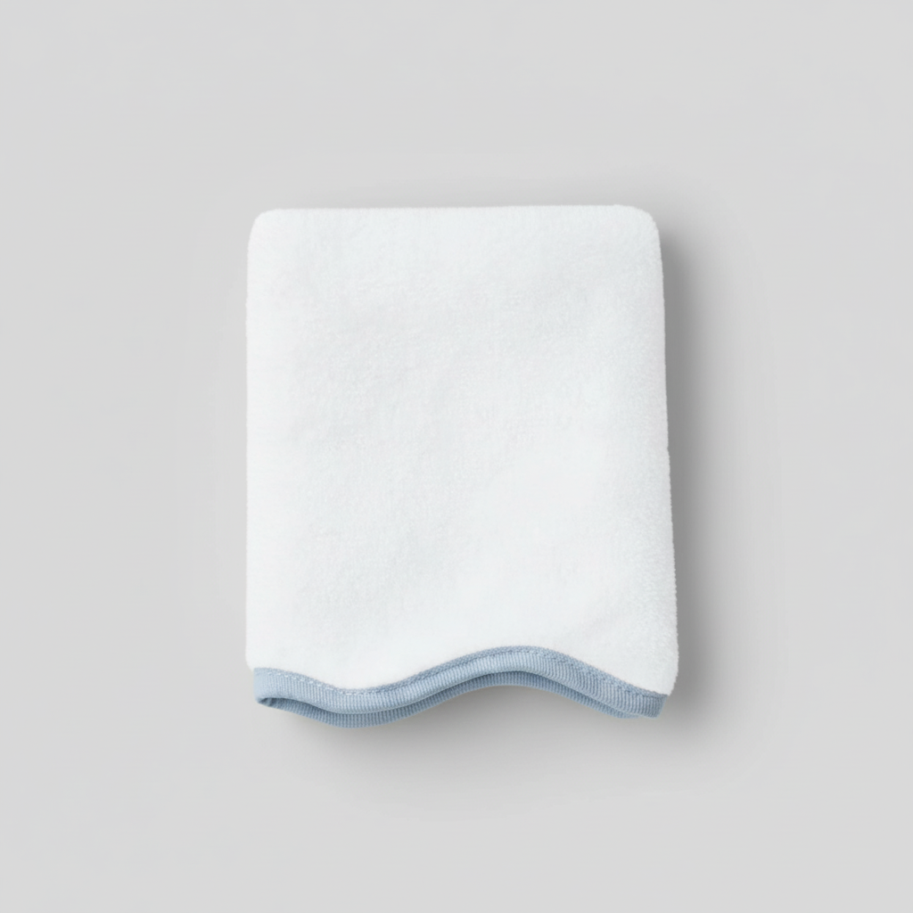 "Little Luxuries" 🤍 Scallop Pink-Piping Washcloth Set (10-Piece) by Lotus Linen