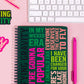 Wicked-inspired mini notebook with 160 pages, pockets, and durable hardcover, perfect for on-the-go writing
