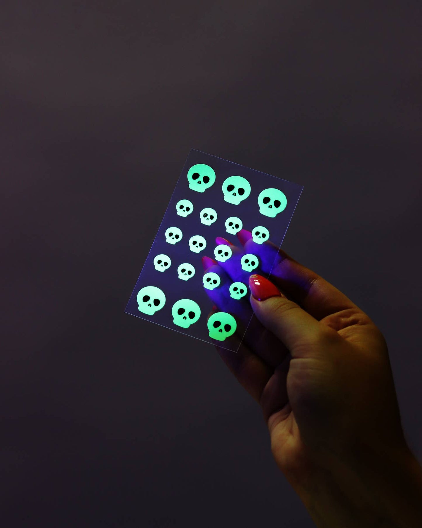 “Glow Up” 💀 Glow in the Dark Skulls Halloween Pimple Patches