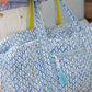 Block print duffel bag 17x14x8.5, cotton, 2 zippered pockets, washable, perfect gym and travel