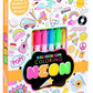 “Kaleidoscope Coloring:” 🩷🧡💛💚 Neon by Editors of Silver Dolphin Books: Kit - Paperback; 64 pages / English