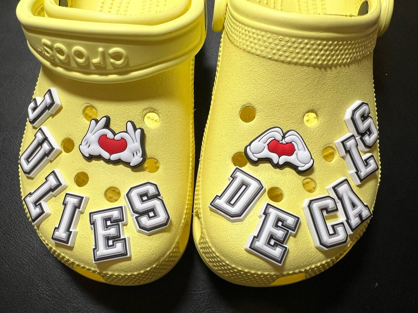 Non-toxic charms for personalized footwear
