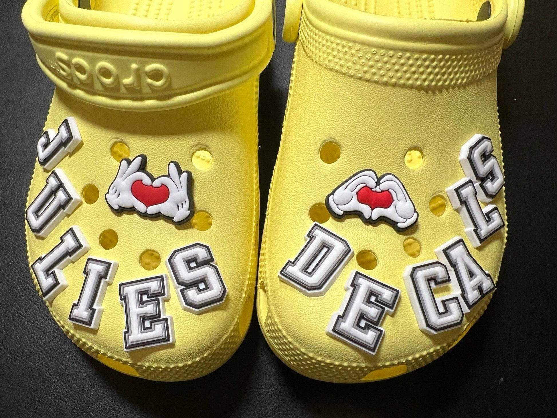 Non-toxic charms for personalized footwear