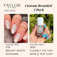 Custom Nail Polish: 2 Pack Long-wearing + Vegan + Non-toxic: 0224 Glossy Fuschia / 1424 Royal Blue Gloss with Hint of Shimmer