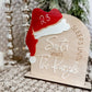 Personalized Santa Claus wooden sign for Christmas decor, crafted from high-quality wood with intricate engraving. Customizable with a family name or special message, perfect for gifting or adding festive charm to your home. A timeless holiday keepsake.