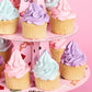 “Party Era” 💋 Cupcake Tower - 3 tiered display, dessert stand by xo, fetti