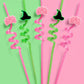 Emerald City Straws - 12 reusable straws, kids party, witch drink decor