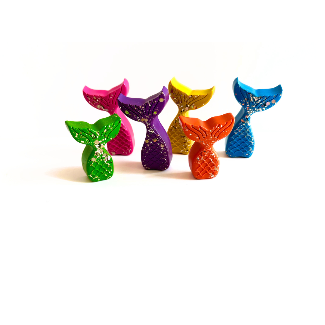 Glitter crayons mermaid shape kids art toy