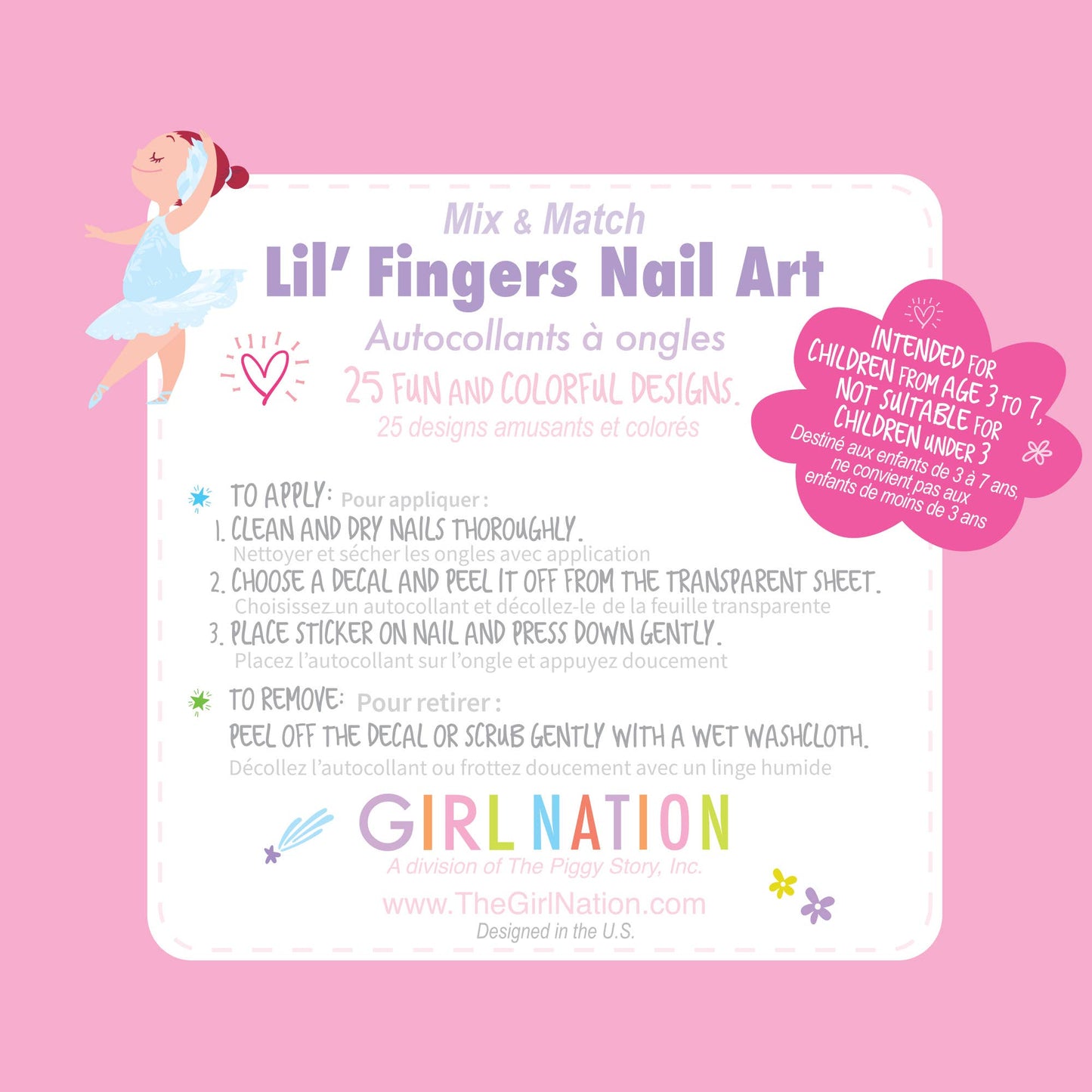 “Twinkle Toes” 🩰 Ballet Bracelet and Nail Sticker Gift Pack