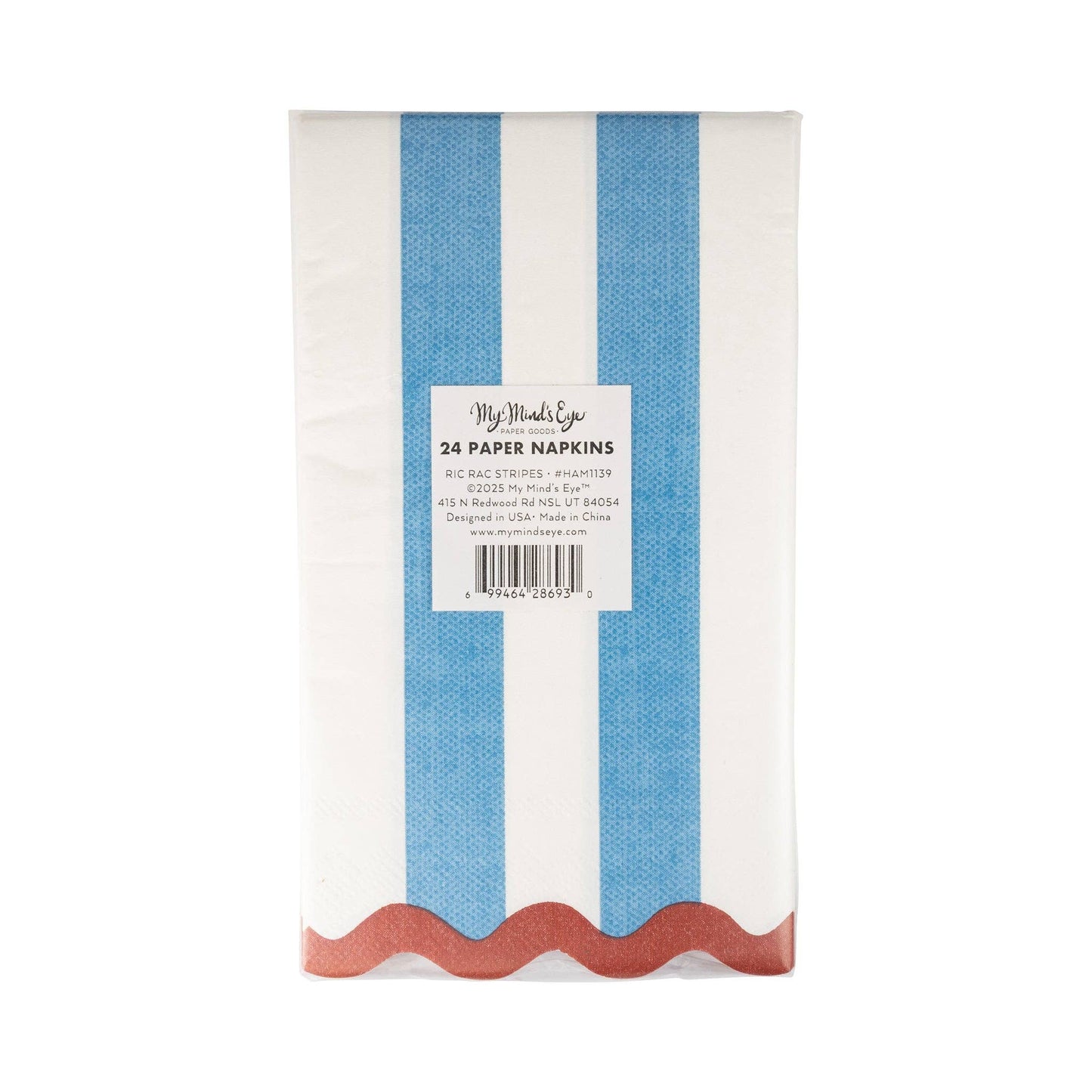 “Haute Hamptons” 🇺🇸 Hamptons Stripes Dinner Napkin