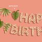 “Wild Times” 🦁 Safari Happy Birthday Banner - animal print + leaf icons, kids by xo, fetti