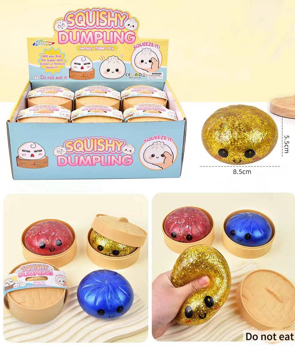 “Dumpling Drama” 🥟 Mystery Mini Squishy Dumpling Stress Toy by Auraquise