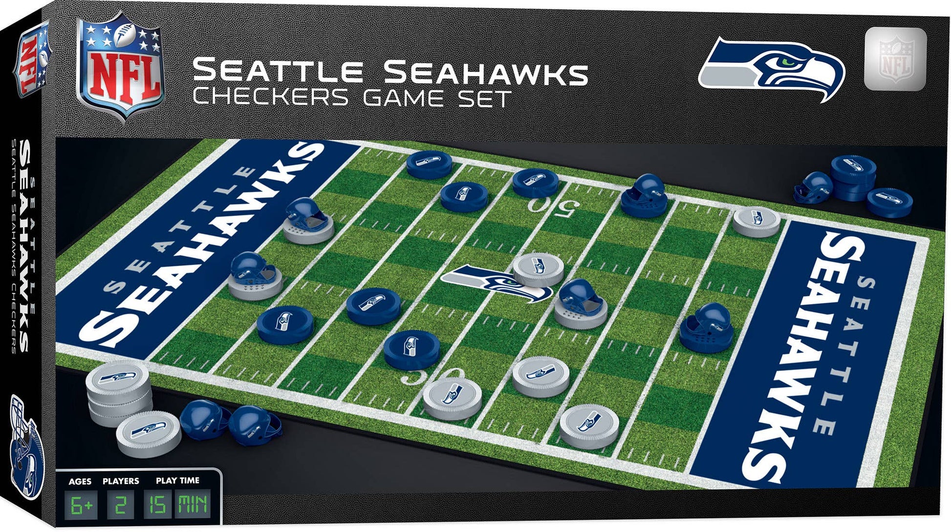 Seattle Seahawks checkers board game set