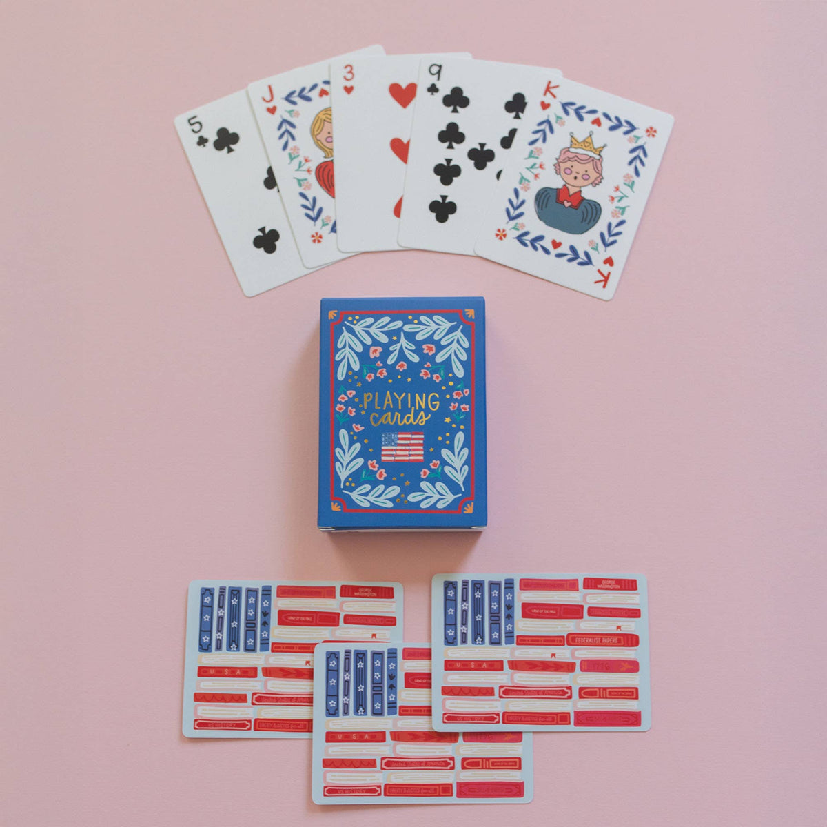 "Deal Me In" 🃏 American Flag Playing Cards Deck by Pippi Post