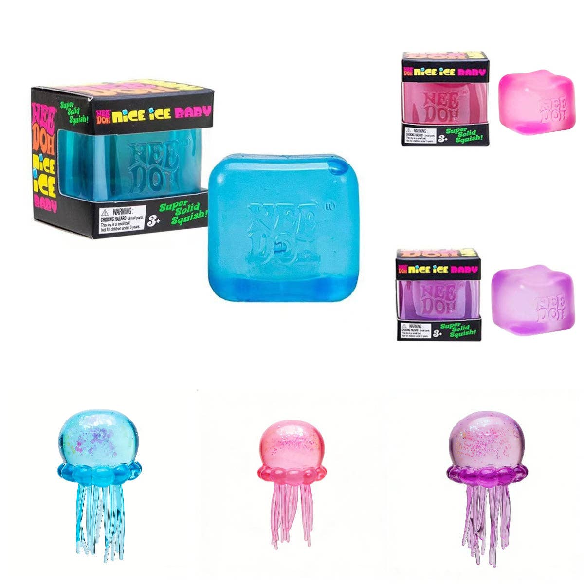 jellyfish fidget toy translucent cube