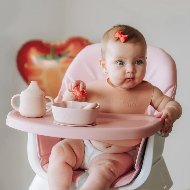 Personalized Baby Feeding Set – 100% Silicone Suction Bowl, Bib, Sippy Cup & More! 